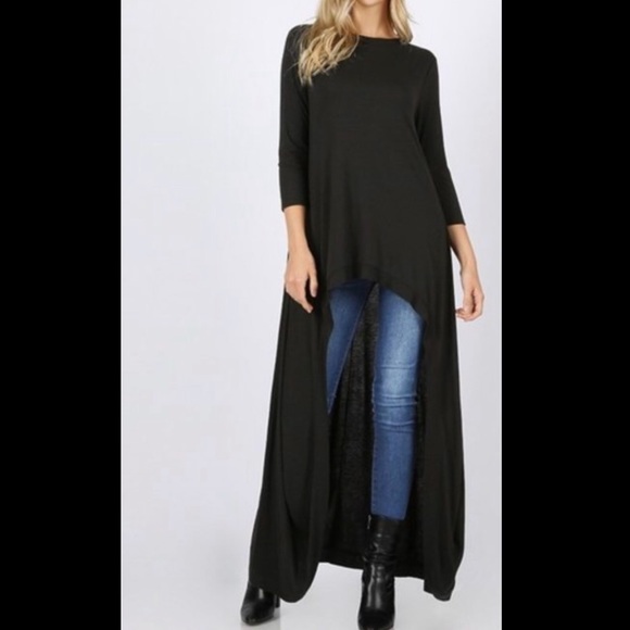 Black Hi Lo Top - Picture 2 of 6